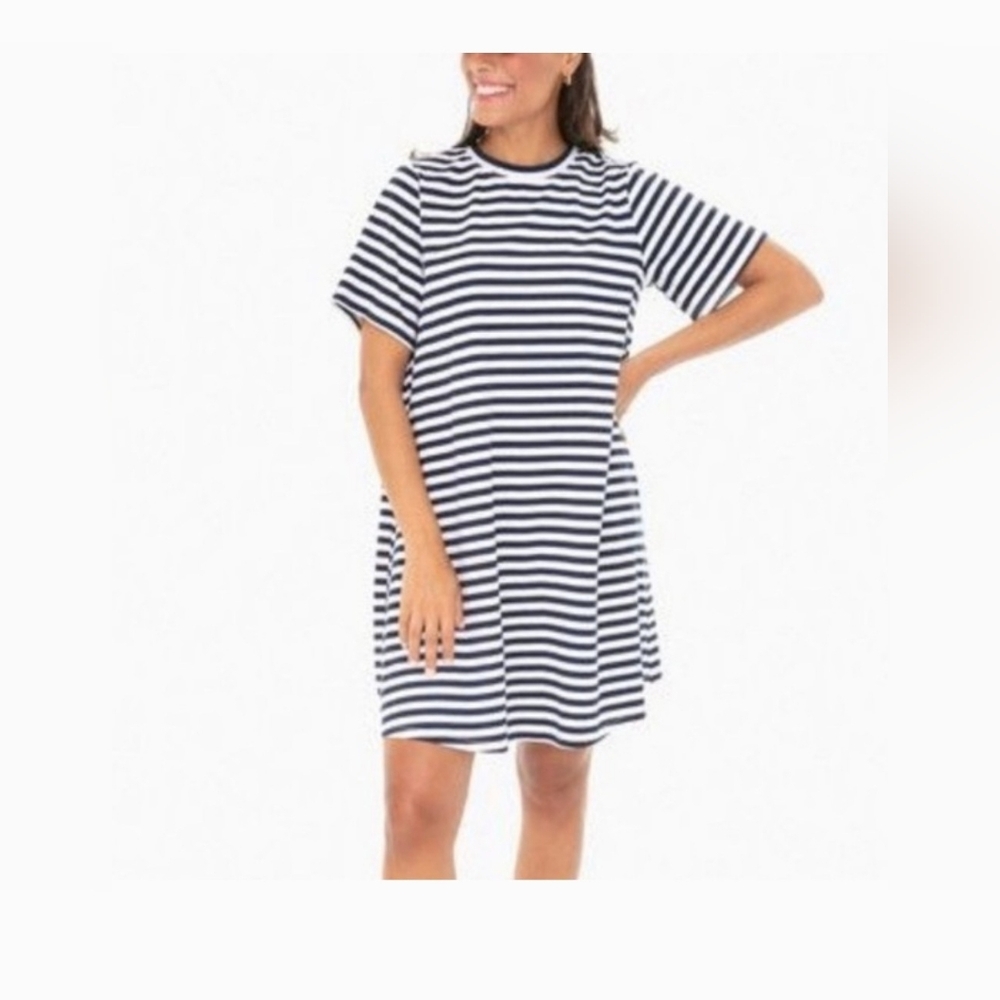 Tuckernuck Navy and White Striped Mini Dress